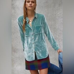 Anthropologie Pilcro Velvet Shirt – Gently Used, Excellent Condition sz8